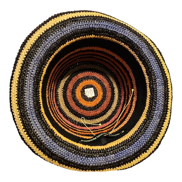 Greenpacha Handwoven Multicolor Boho Bucket Sun Hat Size Medium - Picture 4 of 12